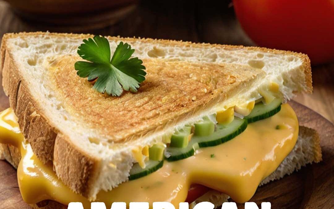 American corn cheese sandwich